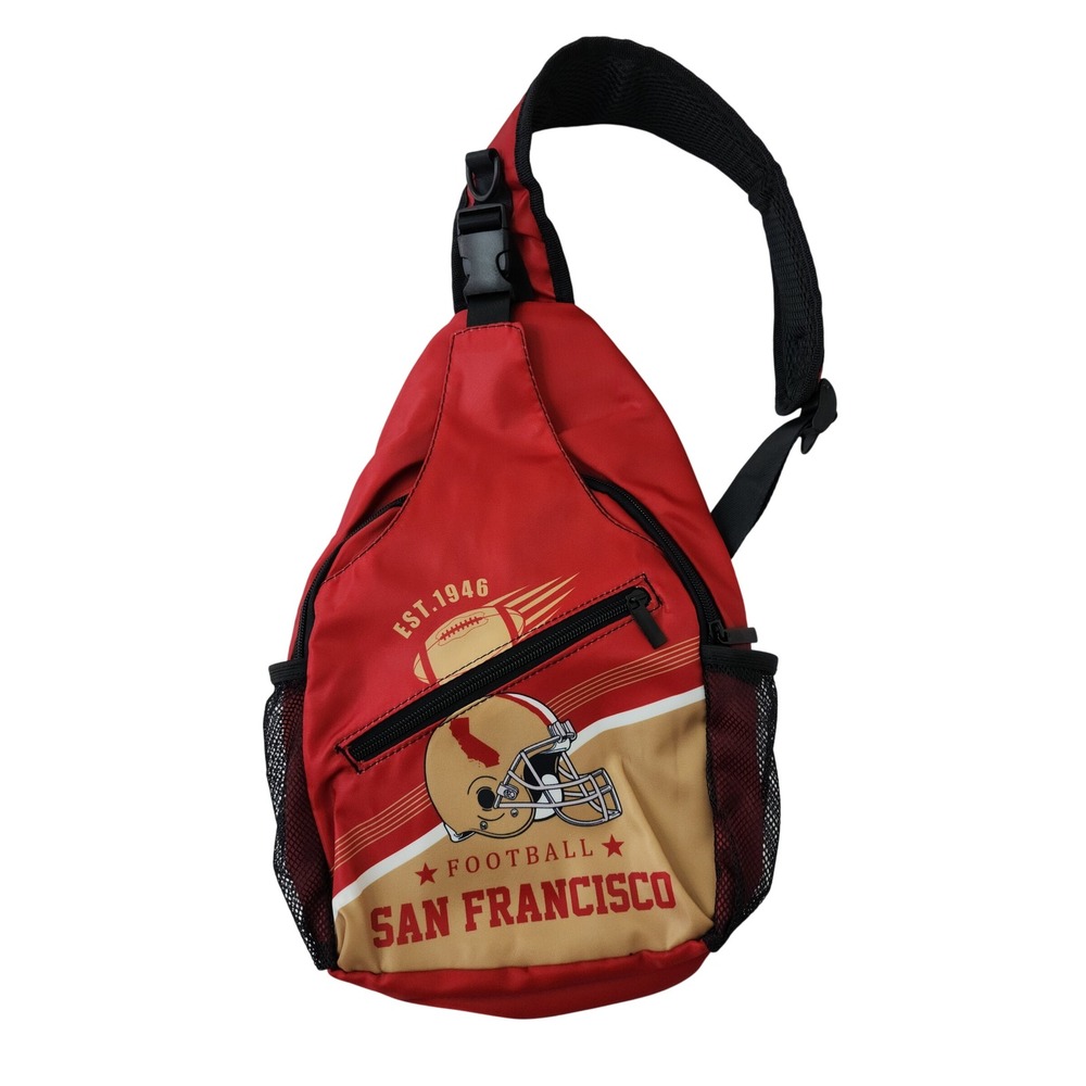 San Francisco Football Sling Backpack Red Gold‎ Crossbody Bag Est 1946 Fan Gear